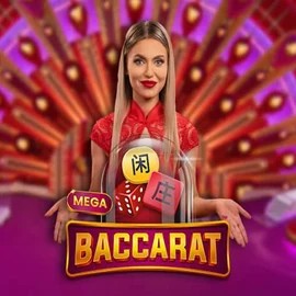 Mega Baccarat logo by Pragmatic Play Spinjoys Casino